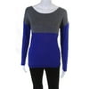 Pre-owned|Splendid Womens Color Block Crew Neck Sweater Blue Gray Size Medium