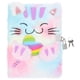 thumbnail image 1 of Diario de felpa con cerradura, cuaderno de animales de dibujos animados, lindo gato, diario difuso, cuaderno de escritura, diario personal, diario para la escuela, hogar, oficina, multicolor, 1 of 4