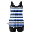thumbnail image 5 of Trajes de baño tankini para mujer Trajes de baño de dos piezas con espalda de tiras y estampado conservador para mujer Traje de baño de dos piezas para mujer, 5 of 5