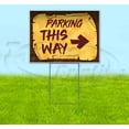 thumbnail image 1 of Parking This Way Right Scroll (18" X 24") Yard Sign, Includes Metal Step Stake, 1 of 6