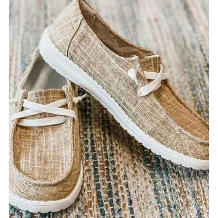 

Women s Lace-up Loafers Lightweight Casual Boat Shoes with Arch Support Slip-on Sneakers Walking Canvas Shoes
