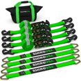 thumbnail image 1 of Correas de amarre para coche Rhino USA, 2 x 8 pies, 10 000 libras, resistentes a la rotura, 1 of 7