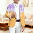 thumbnail image 2 of DHFJKG Boys Casual Suit Jackets Party Coat Ice Cream Printed Long-Sleeve Button-Front Slim-Fit Stretch Blazer For 3-14 Years Old Kids, 2 of 4
