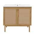 thumbnail image 3 of Classe 36 in. Brown Bathroom Vanity With White, 3-Hole Ceramic Sink Top, 3 of 8
