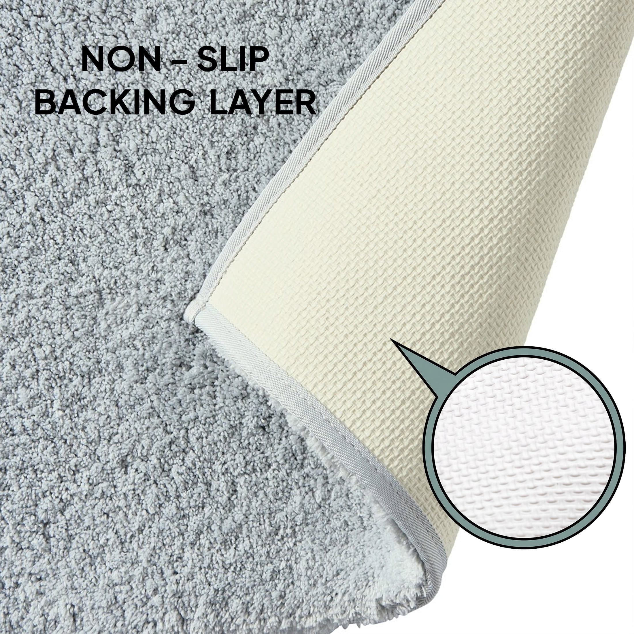 Better Homes & Gardens Ultra Soft Polyester Rug, Plush Absorbent Floor Rug with Skid-Resistant Backing, Machine Washable, 20" x 34", Grey Flannel
