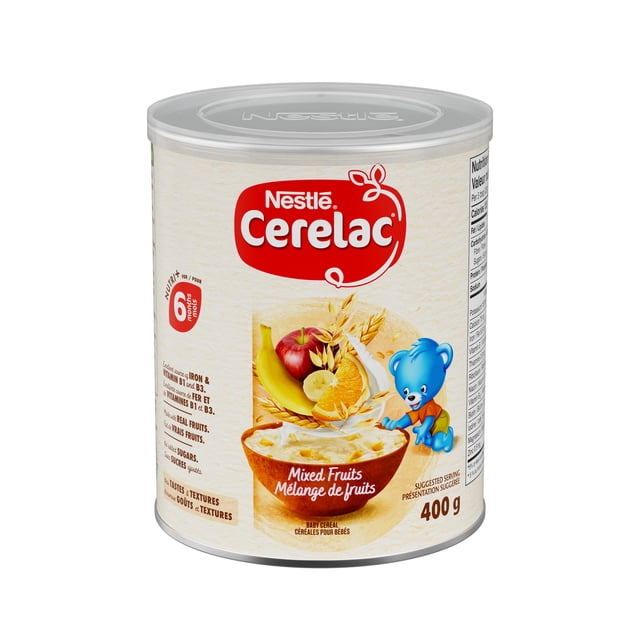CERELAC Céréales Mélange de fruits, 6 mois et plus, fer, calcium, vitamines B1 et B3