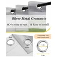 thumbnail image 6 of Sage Green Gray Blackout Curtains 63 Inches Long for Bedroom, Neutral Abstract White Ombre Texture Thermal Insulated Room Darkening Black Out Window Curtain Panels Grommet Drapes for Living Room, 6 of 8