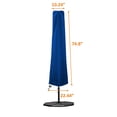thumbnail image 2 of Patio Umbrella / Parasol Cover 18 Oz Waterproof - 100% UV & Weather Resistant - Heavy Duty Umbrella Cover with Air Pockets and Drawstring for Snug fit (Blue), 2 of 9