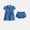 Med Wash Denim, variant on Wonder Nation Baby Girls Dress with Puff Sleeves and Shorts Set, 2 Piece, Sizes 0/3M-24M