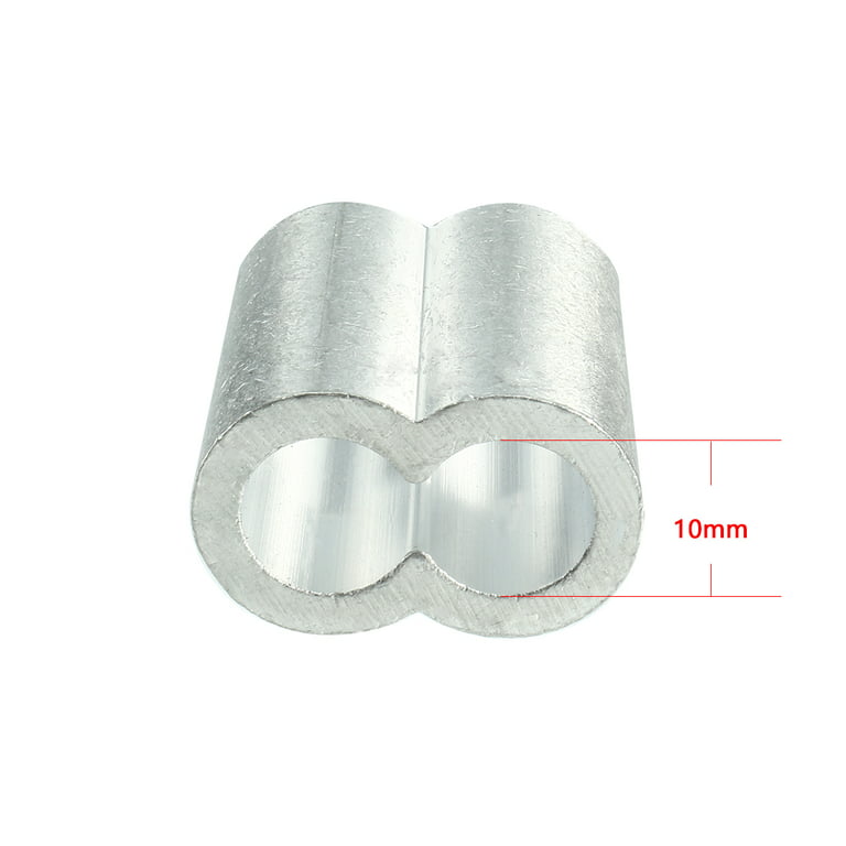 10mm 3/8-Inch Cable Wire Rope Aluminum Sleeves Clip Crimping Loop 5pcs