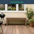 thumbnail image 5 of AwayHome 44"Weatherproof HIPS Outdoor Bench for 2-Person, Never Rot or Fade, Park Bench with Wood Grains,Brown, 5 of 7