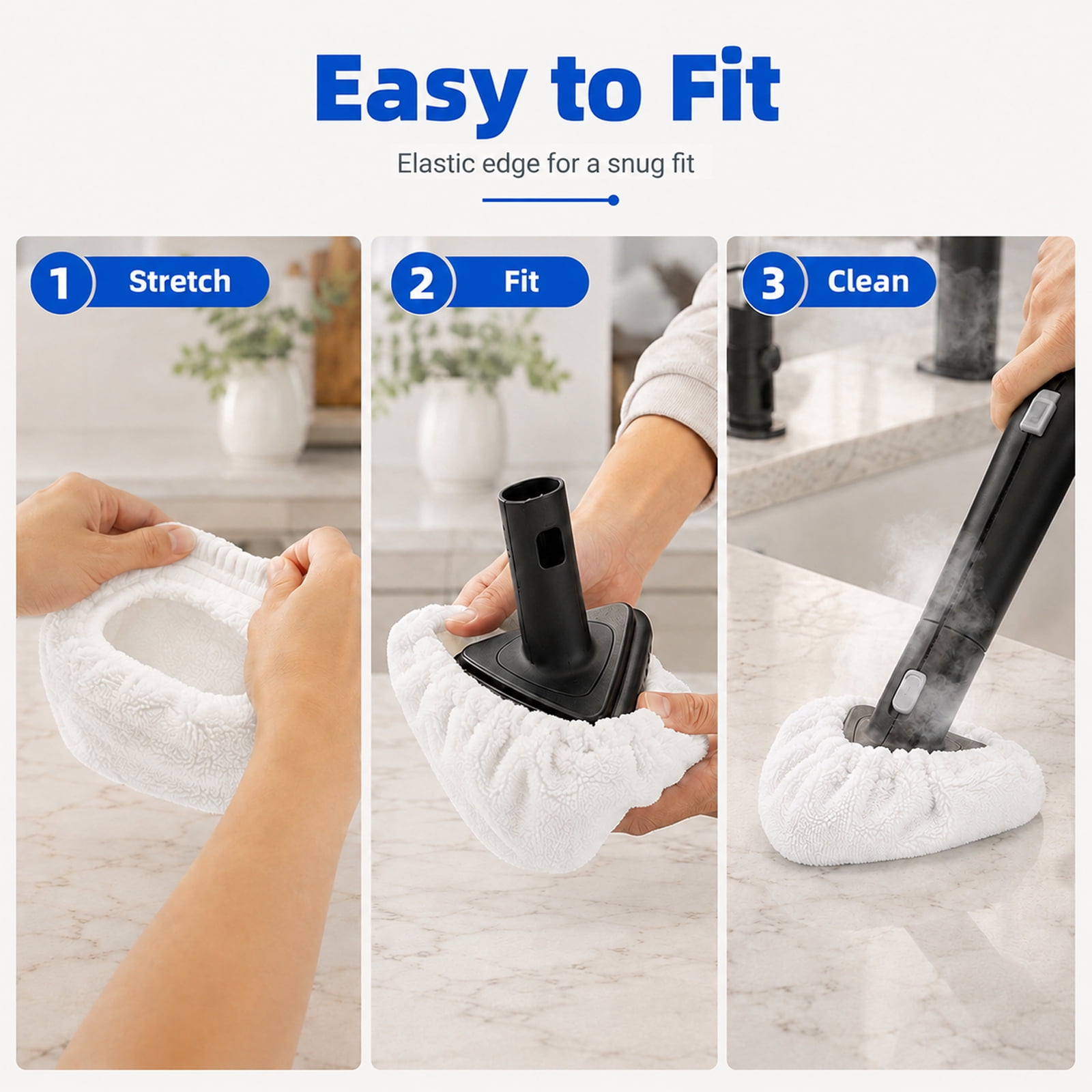 Steam Cleaner Bonnet, Microfiber Bonnet Pads Compatible – picture 7