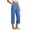 a-167Blue25, variant on Womens High Waisted Cropped Wide Leg Pants Solid Color With Patch Pockets Casual Straight Fit For Summer Daily Wear Casual Office Outings Navy L