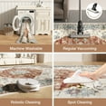 thumbnail image 6 of Washable Area Rug for Living Room, NovDeco 5'x7' Non-Slip Vintage Print Persian Indoor Rug, Stain Resistant Carpet for Bedroom, Nursery, Brick Red, 6 of 11