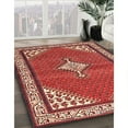 thumbnail image 3 of Ahgly Company Machine Washable Indoor Rectangle Traditional Sunrise Orange Area Rugs, 4' x 6', 3 of 7