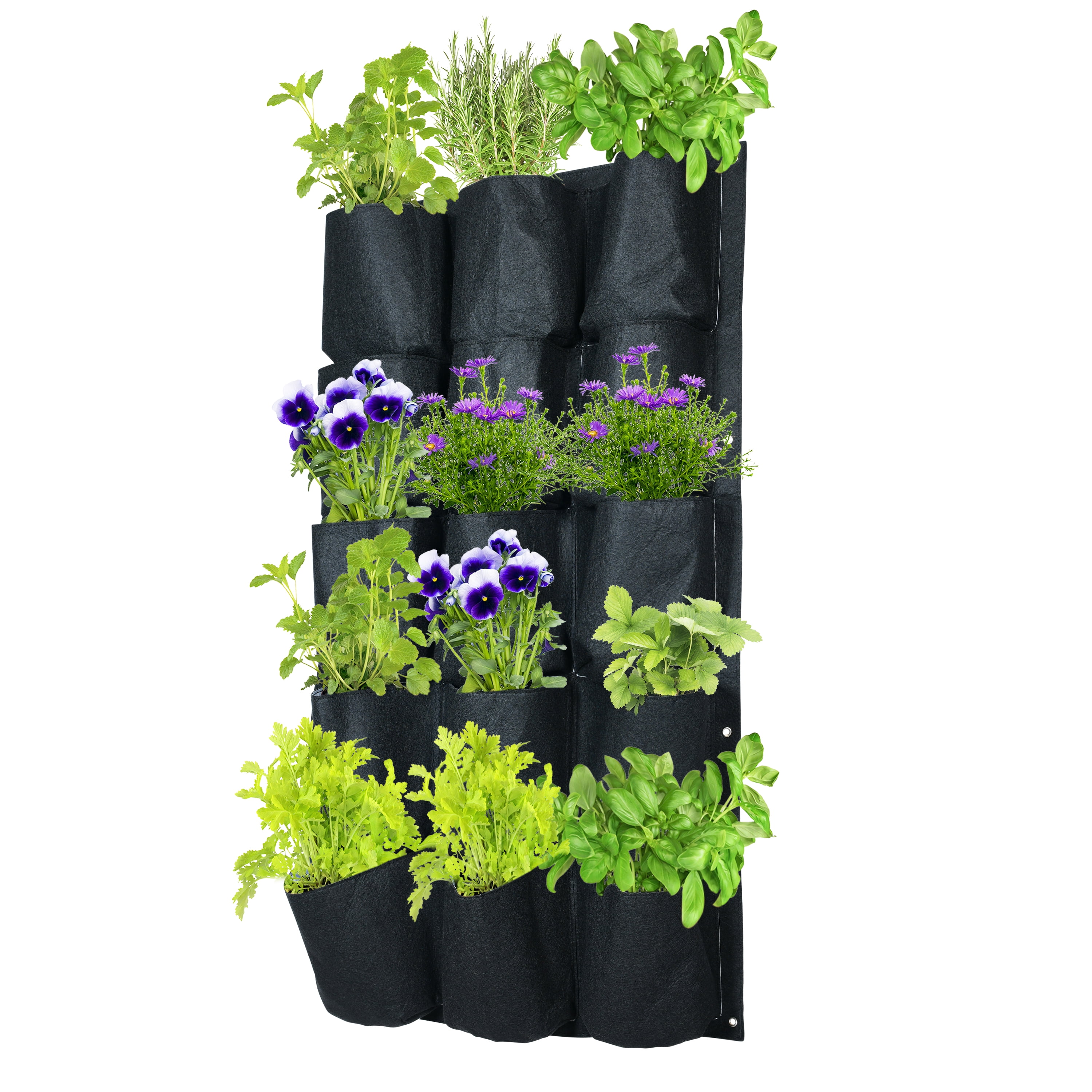 Pri Gardens Hanging Vertical Wall Planter for Herbs & Plants, W 20" x H