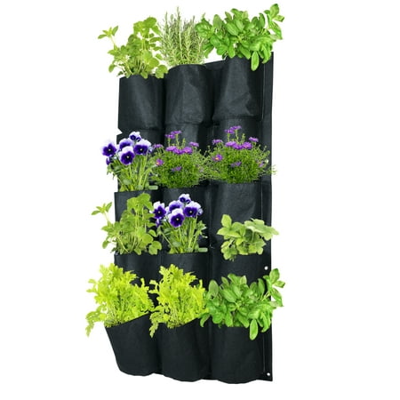 Pri Gardens Hanging Vertical Wall Planter for Herbs & Plants,  W 20