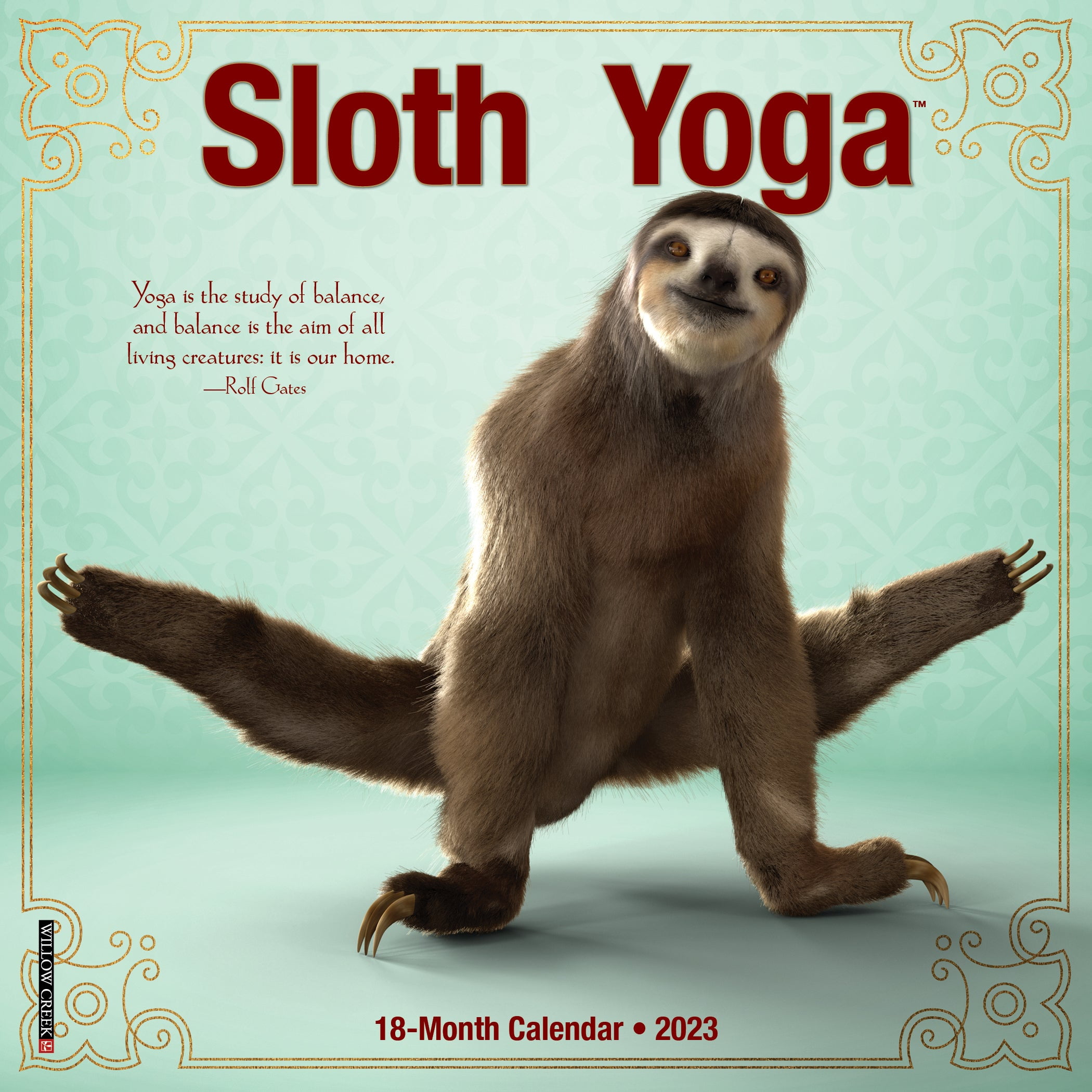 Sloth Yoga 2023 Mini Wall Calendar
