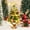 A, variant on Usmixi Mini Christmas Tree with Flocked Pines Needles, Christmas Ball Ornament, Gift Decoration Tree with LED Lights, Artificial Pre-lit Christmas Tree for Kitchen