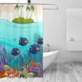 thumbnail image 2 of Coolnut Undersea Life Bath Shower Curtain Liners 72"x72", Polyester Waterproof Bath Curtains with Hooks for Bathroom Decoration, 2 of 5
