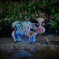 thumbnail image 3 of Solar Powered Light Up Led Giraffe Chicken Copper Metal Effect Garden Animal Sculptures Stunning Versatile Decoration Garden Decoration - Cow, 3 of 5
