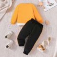 thumbnail image 4 of TOWED22 Toddler Baby Boy Fall Outfit Printed Sweatshirt Top Elastic Pants Set Cute 2pcs Winter Clothes Size:2-3 Y,Color:Yellow, 4 of 7