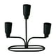thumbnail image 2 of Candelabro de hierro | Candelabro de metal negro o dorado con detalles de cristal | Candelabro decorativo de 15 x 14 x 6 cm para mesa de comedor y sala de estar, 2 of 6