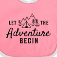 thumbnail image 4 of Inktastic Let the Adventure Begin with Camping Tent and Mountains Boys or Girls Baby Bib, 4 of 4