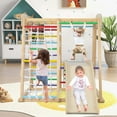 thumbnail image 4 of Costway 6-In-1 Indoor Wooden Playground Climbers, Natural Wood, 1+ Years, 4 of 9