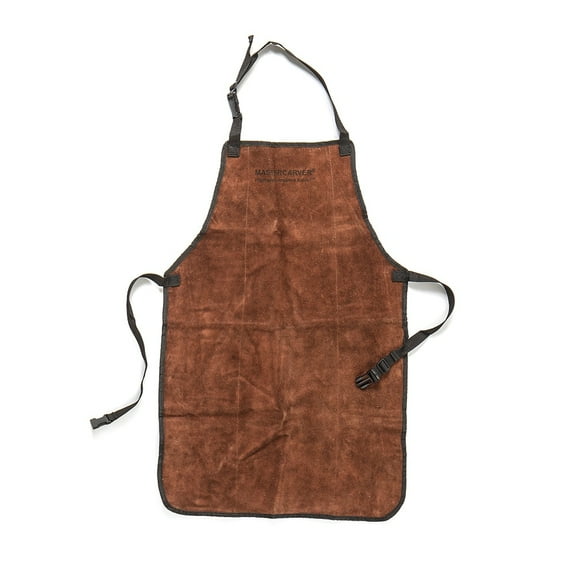 Mastercarver Natural Leather Suede Finish Woodcarver's Apron 23 x 23 in Brown