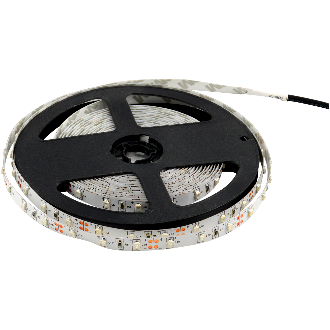 ABI Warm White Flexible LED Light Strip with Power Supply, 600 LEDs, 2835 SMD, 10 Meters / 33 Feet, 3000K, 24V DC