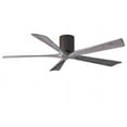 thumbnail image 6 of Matthews Fan Company IR5H- BN-WA-60 - Irene-5H five-blade flush mount paddle fan in Brushed Nickel finish with 60” solid walnut tone blades.&nbsp;, 6 of 7