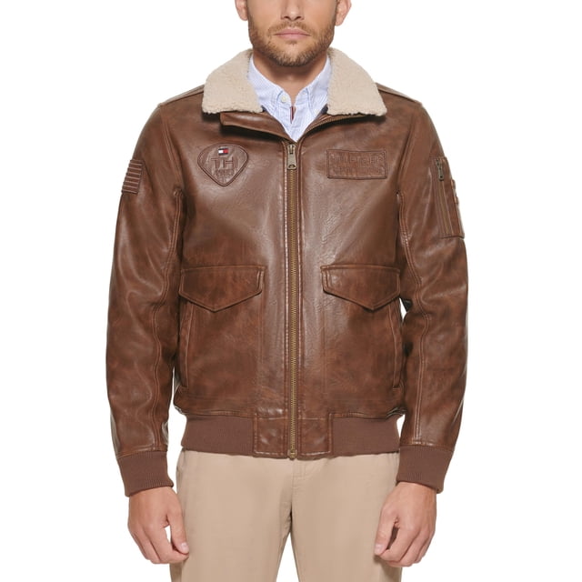 Chaqueta Tommy Hilfiger Smooth Lamb Touch de piel sintética para hombre