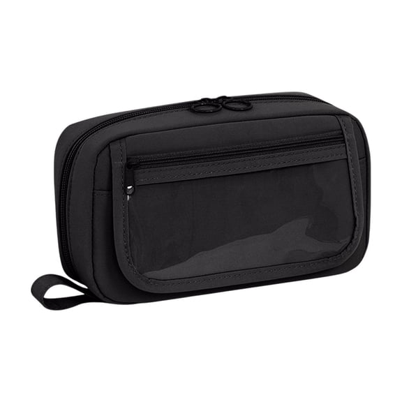 Lzobxe Pencil Pouch with Zipper, Multiple Compartment and Pockets Pencil Case with Handle, Extra Large Pens Organizer for College, Office, Travel
