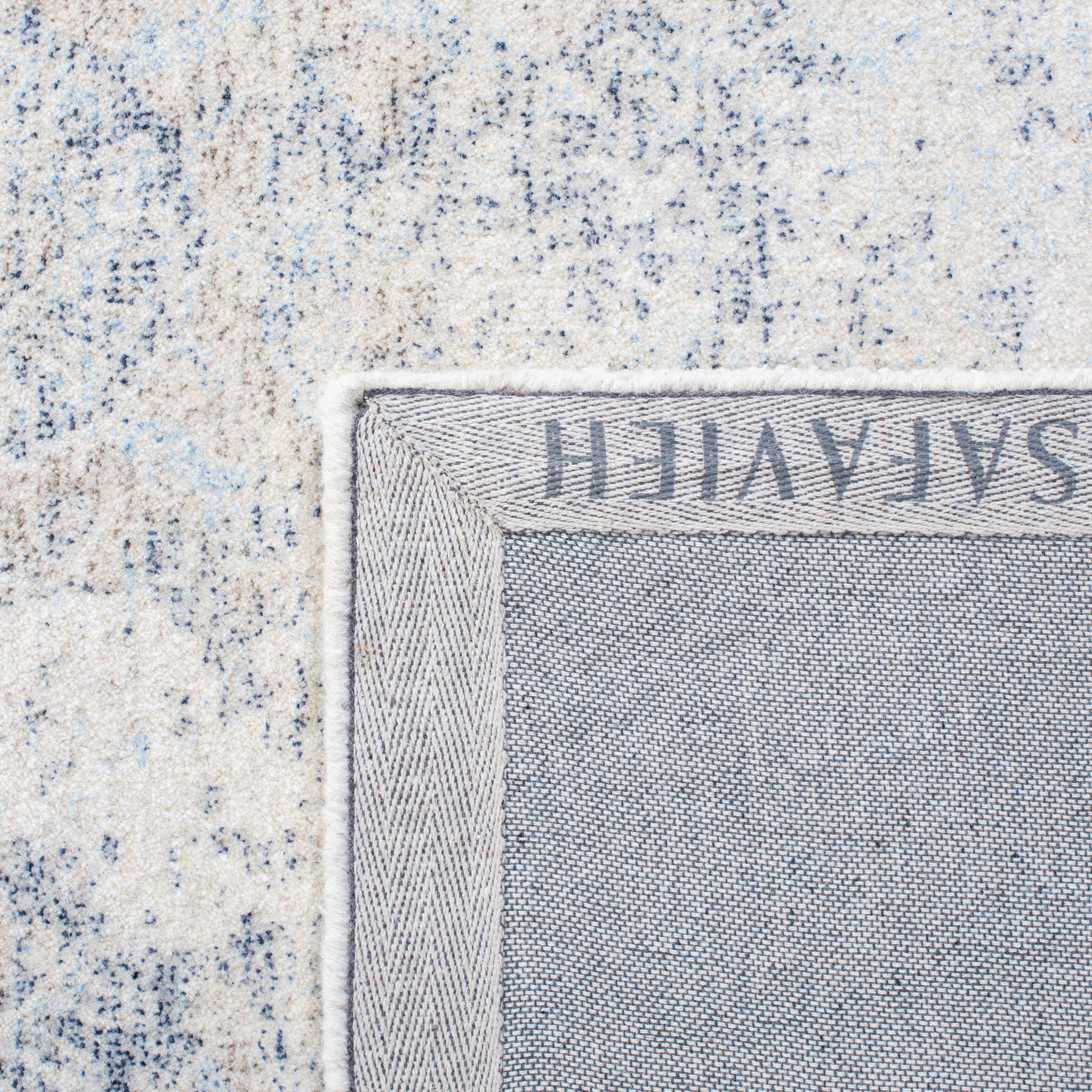 SAFAVIEH Restoration Vintage Lara Abstract Area Rug, Blue/Ivory, 5' x 8'