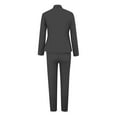 thumbnail image 5 of MDUKONU Women's 2-Piece Suit Set - Shawl Collar Blazer & Jogger Pants Grey XXXL, 5 of 5