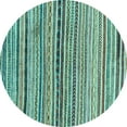 thumbnail image 1 of Ahgly Company Indoor Round Abstract Light Blue Modern Area Rugs, 6' Round, 1 of 4
