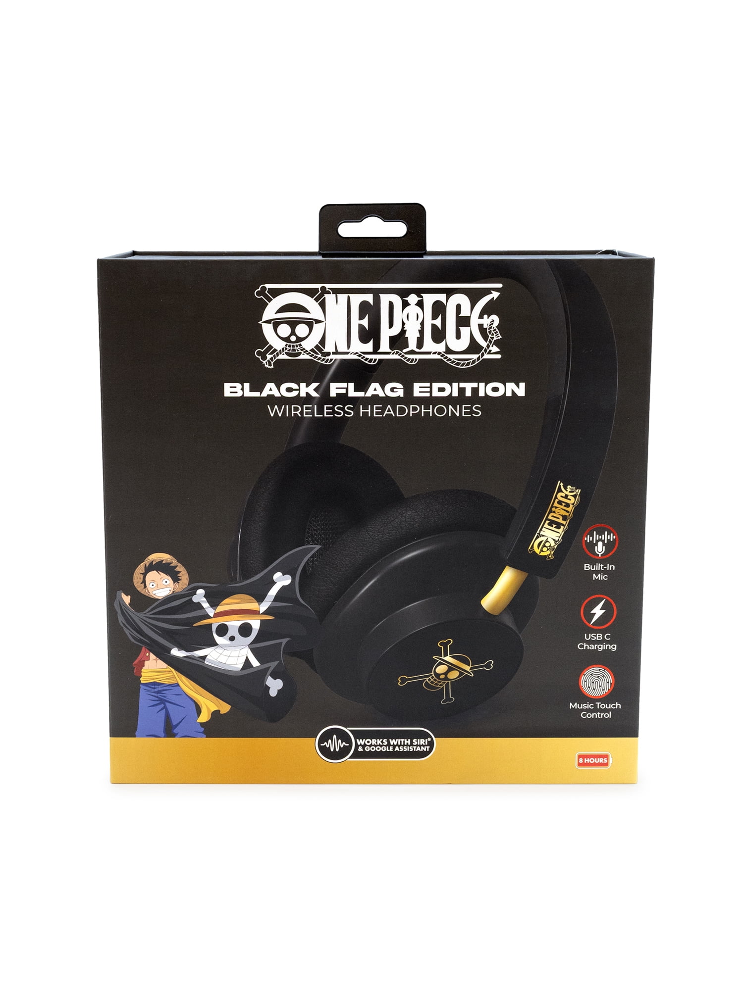 CultureFly One Piece Collector Edition Wireless Bluetooth Headphones Built in Mic and Touch Controls