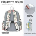 thumbnail image 5 of Cute Dinosaur Pattern Backpack for School,Cute School Bag,Schoolbag with Adjustable Shoulder Straps & Padded Back,13.4"x11"x4.7", 5 of 6