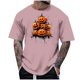 thumbnail image 1 of Blusas y camisas de manga corta y cuello redondo para hombre. Blusas/camisetas de manga corta con cuello redondo y estampado de Halloween para hombre. Blusa para hombre., 1 of 4