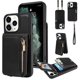 thumbnail image 1 of Stylish & Secure Wallet Case for iPhone 14/13/12/11 Pro Max/XR/XS Max/SE 2020 - RFID Credit Cards Holder, Zipper Leather Case With Wrist Strap & Handbag Case, 1 of 1