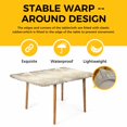 thumbnail image 4 of Brown Ombre Coastal Table Cloths for 6 Foot Rectangle Tables, Sea Nautical Summer Beach Starfish Coral Patio Waterproof Elastic Fitted Tablecloths, Washable Rectangular Table Cover for Camping, 4 of 8