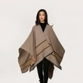 thumbnail image 5 of Women’s Lightweight Acrylic Wrap – Oversized Poncho Shawl with Tassel Fringe, Open Front Sweater Cape for Everyday & Travel Wear, 5 of 5