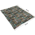 thumbnail image 4 of Multicolor Bigfoot and Text Pattern Blanket,Comfortable Soft Flannel Throw Blanket,All Season,Warm Lightweight Blankets for Sofa Bed Couch Living Room Chair,60"x80", 4 of 4