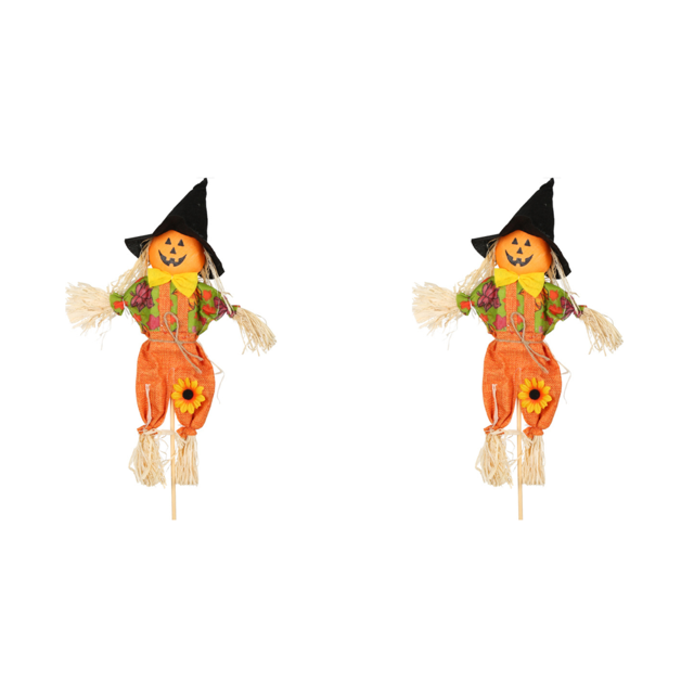 Espantapájaros Pequeña Cosecha Otoño Rústica Halloween Al Aire Libre () Amarillo