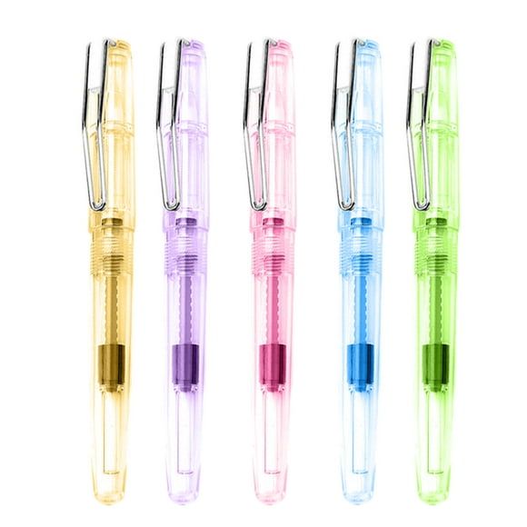 TABLZONE 5 Pcs Calligraphy Pen Assorted Color for Writing Practice and Art Creation