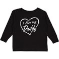 thumbnail image 3 of Inktastic I Love My Daddy in White Chalk Heart Boys or Girls Long Sleeve Toddler T-Shirt, 3 of 5