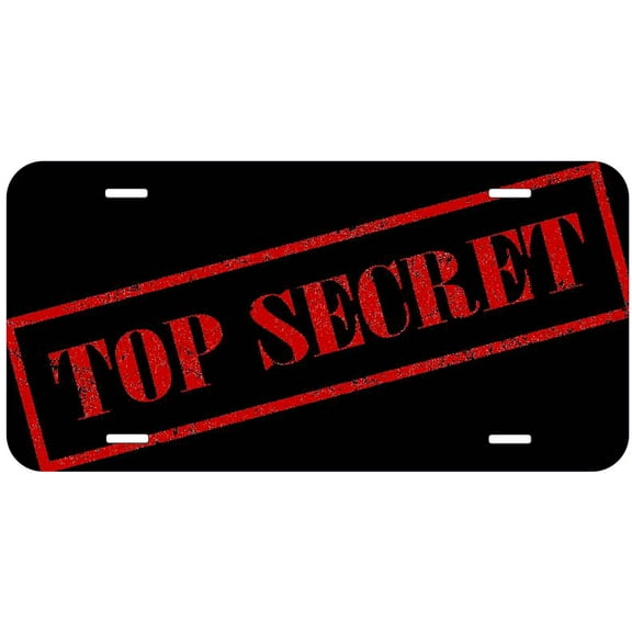 Top Secret Novelty Car Auto License Plate
