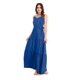 thumbnail image 2 of Mujer Verano Bohemio Floral Casual Wrap Cuello en V Ruffle Cap Cinturón sin mangas A-line Dobladillo plisado Swing Midi Sun Dress, Azul, S Feliz Sencillez, 2 of 4