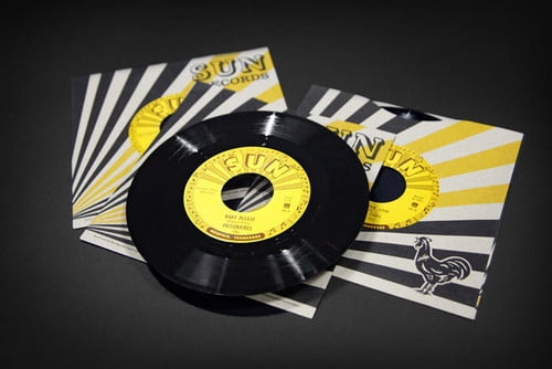 Vinyl Record Bowl hand made using a Johnny Cash vinyl record album